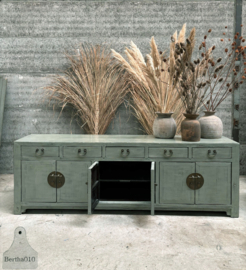 Lang oud Chinees dressoir 148069 lengte 264 cm