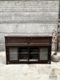 Originele houten toonbankvitrine winkel musea ca 1920 147831