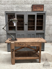 Korte werkbank met verborgen lade (147077) lengte 138 cm verkocht