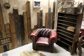 Geleefde Chesterfield stoel (130679)..verkocht