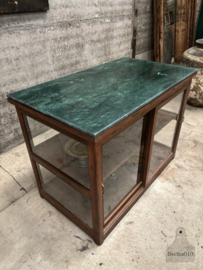 Antieke keukeneiland met marmer werkblad 147866 lengte 126 cm