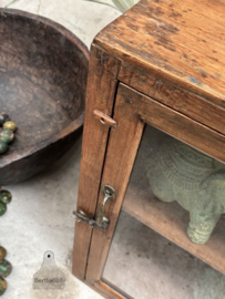 Uniek antiek houten hangkastje ca 1900 148177