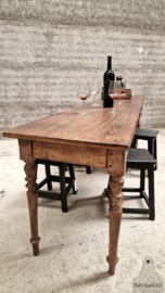 Antieke Franse Boerentafel – 226 cm lang -  Authentiek, Slank 147519