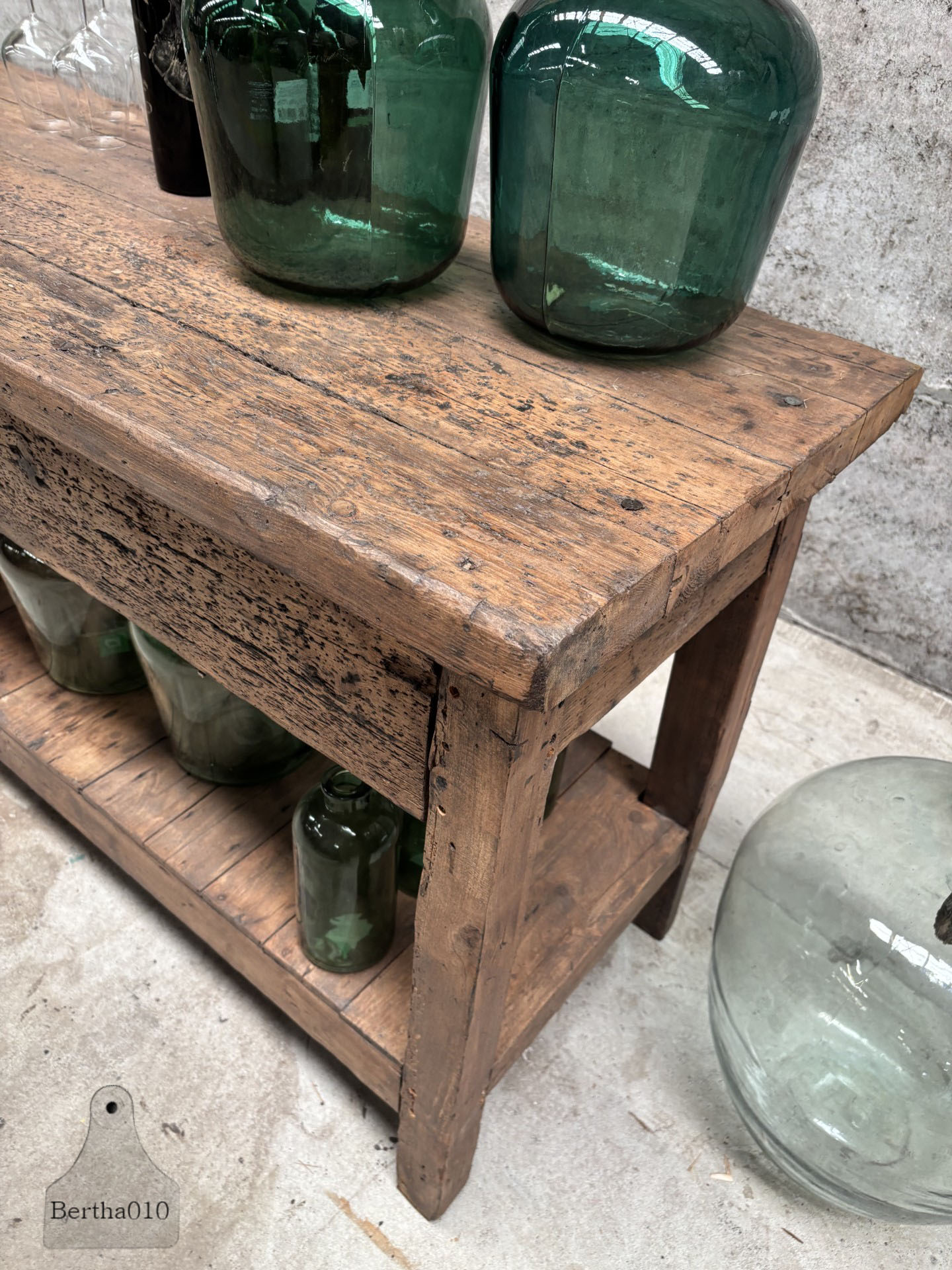 Antieke eiken werkbank  100 jaar oud vakmanschap 147526