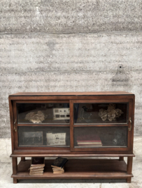 Antieke school laboratorium schuifkast  148121