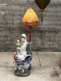 Prachtig groot beeld van Guanyin met kind 61 cm hoog 147974