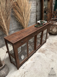 Authentieke oude winkeltoonbank vitrinekast  ca  jaren 20 40 147867