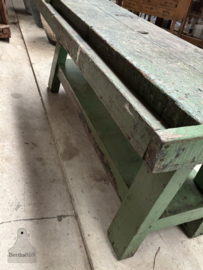 Unieke antieke houten werkbank met prachtige originele patina 147964
