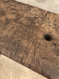 Antieke sidetable robuuste salontafel oude bank 230 cm (145711) verkocht