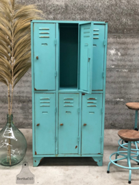 Turquoise 6-deurs locker (144313) verkocht