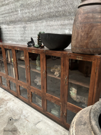 Fenomenale antieke lange glazen wandkast 148181 318 cm