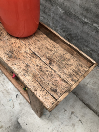 Antieke eiken werkbank (146012) 205 cm lengte verkocht