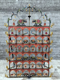Grote ijzeren tempel kaarsenstandaard (146925)
