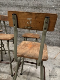6 authentieke laboratorium school krukken jaren 40 50 147812