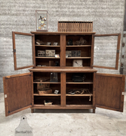 Prachtige jaren '30 eikenhouten schoolkast 147029