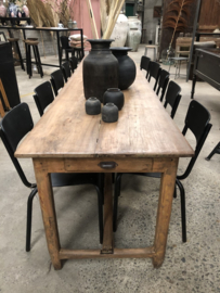 Antieke eiken Franse boerentafel (145809) 3 meter lengte..verkocht