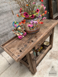 Kleine antieke werkbank 147952 lengte 141 cm