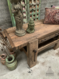 Oude kortere werkbank (147075) lengte 159 cm verkocht
