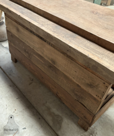 Authentiek werkbank 2 lades 147821 lengte 187 cm