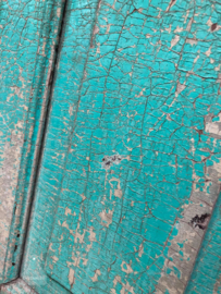 Antieke poort groen turquoise ( 144028) verkocht