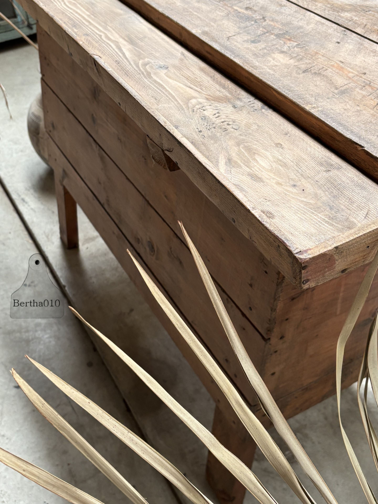 Antieke kleinere werkbank 147561 lengte 134 cm verkocht