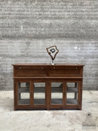 Originele houten toonbankvitrine winkel musea ca 1920 147852