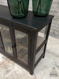 Antiek keukeneiland met glasvitrine, keukeneiland 147781c