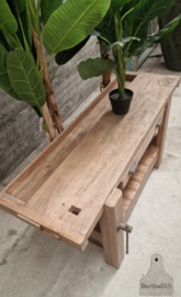 Oude werkbank 147383 lengte 175 cm ideaal badkamermeubel verkocht