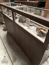 Originele houten toonbankvitrine winkel musea ca 1920 147831