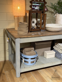 Authentieke Hollandse ateliertafel jaren 30 40 300 cm lang 147823b