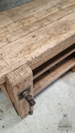 Kleine oude werkbank 147356 lengte 124 cm verkocht