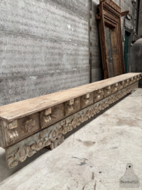 Oosterse XXL zware houten houtsnijwerk dressoir 147827 370 cm