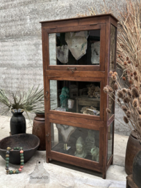 Originele antieke notariskast klepvitrine 148125 verkocht