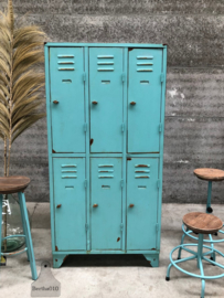 Turquoise 6-deurs locker (144313)
