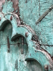 Hoge oude poort turquoise (145562)