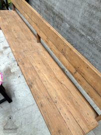 Lange oude  houten zitbank 300 cm lengte (146893) verkocht