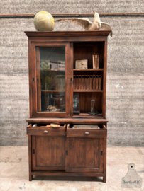 Unieke oude hoge 230 cm apothekerskast uit de jaren 30 40 karaktervol 148071