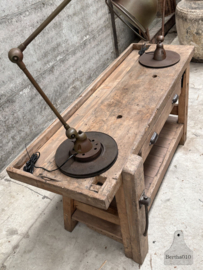 Oude eiken werkbank 162 cm lengte 148189