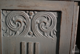 Geleefd antiek bureau blauw (130712)..verkocht