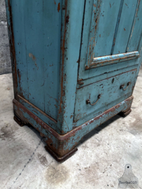 Authentieke Art Deco-kast met verweerde spiegel ca 1910 147873