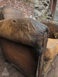 Antieke leren stoel (138557) verkocht