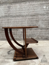 Unieke Art Deco sidetable jaren 30 met elegante boogpoot 148089