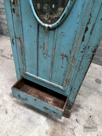 Authentieke Art Deco-kast met verweerde spiegel ca 1910 147873