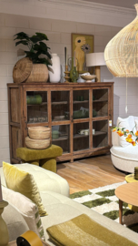 Oude vitrinekast dressoir (146132) lengte 193 cm verkocht