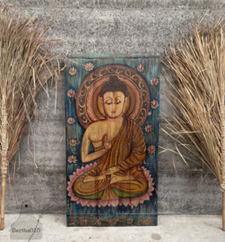 Oud paneel XXL handbeschilderd Siddhattha Gautama Buddha 147476