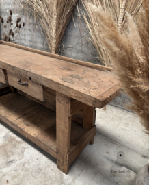 Authentiek werkbank 2 lades 147821 lengte 187 cm