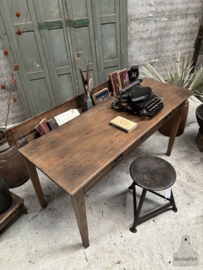 Antieke schooltafel bureau lengte 150 cm 148263