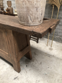 Unieke oude werkbank lengte 232 cm (145694) verkocht