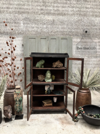 Originele oude glazen apothekerskast 148084