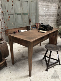 Antieke schooltafel bureau lengte 150 cm 148263